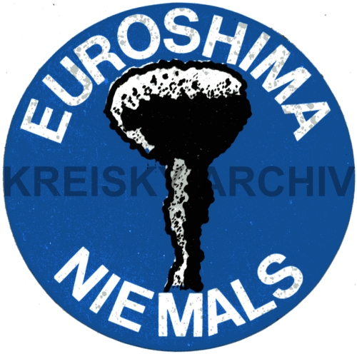 Aufkleber "Euroshima Niemals"