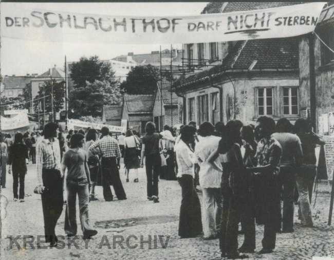 Besetzung des Auslandsschlachthofs St. Marx im Sommer 1976