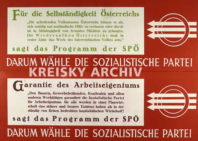 Plakat der SPÖ, 1949