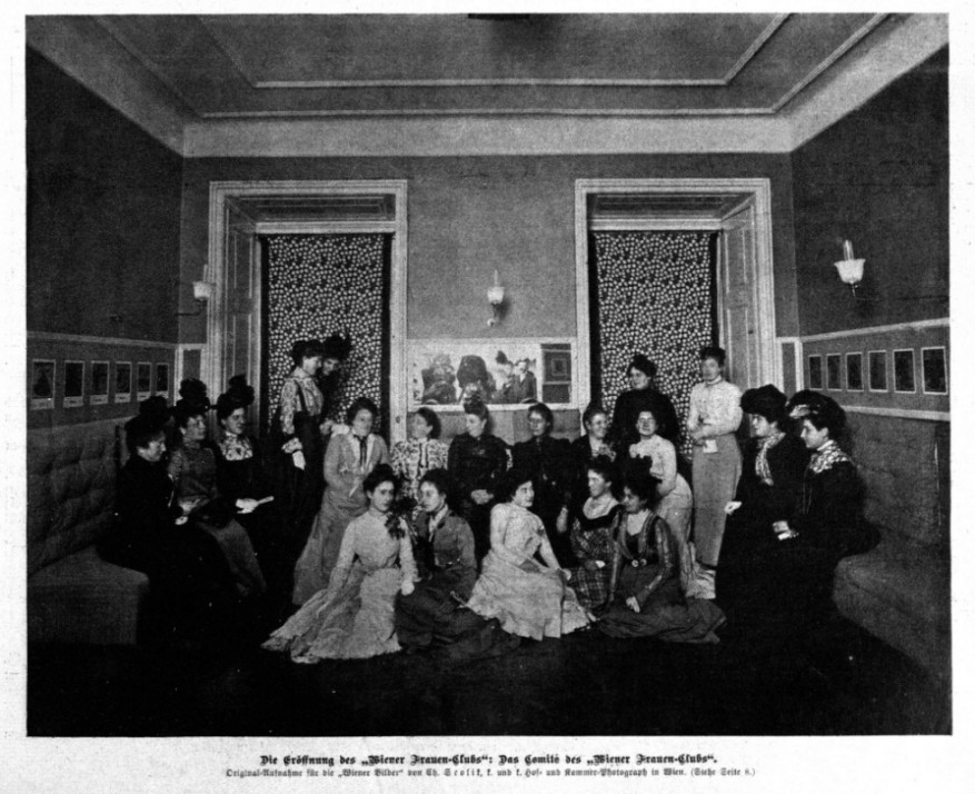 Das Komitee des Wiener Frauenclubs, 1900.
