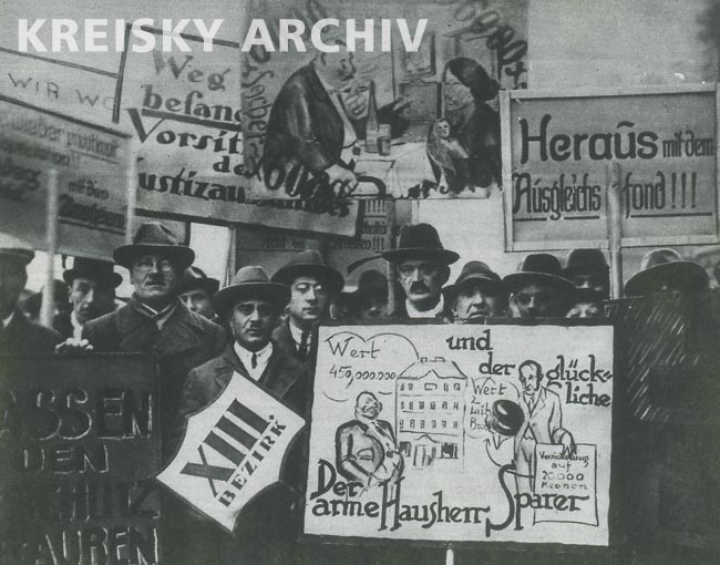 Demonstration gegen den Abbau des Mieterschutzes, 1925