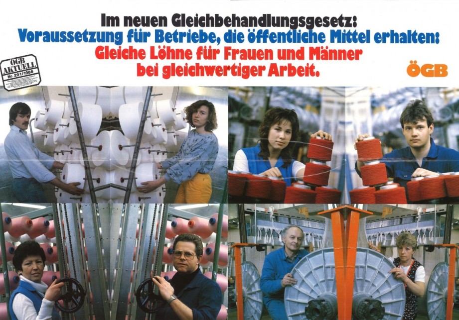 Plakat des Österreichischen Gewerkschaftsbundes, 1986. 