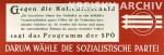 Plakat der SPÖ zur Nationalratswahl 1949.