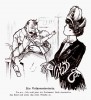 Sexistische Karikatur „Die Volksvertreterin“, Die Wespen, 13.11.1907.